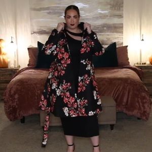 VENUS Floral Style Trench Jacket